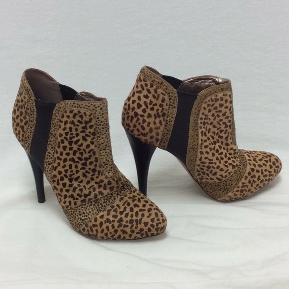 BCBGeneration Shoes - BCBG Fur Stiletto Ankle Boots Size 6